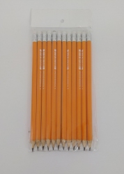 Олівець чорнографітний KLERK з гумкою; HB, кол. корп жовтий