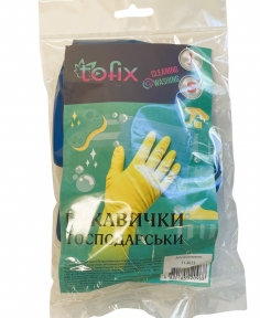 Рукавички гумові / латексні  розмір S UNI сині (1 пар/уп)  (100 пар/ящ)(7% ПДВ)