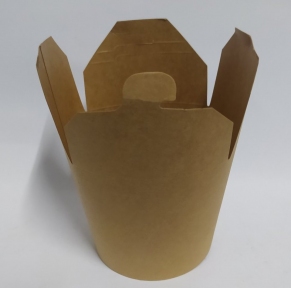 Коробка паперова для лапши 750 мл. КРАФТ (25 шт/пак) (20 пак/ящ)