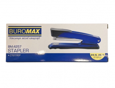 Зшивач №24/6, 26/6 BUROMAX, до 30 арк., метал. корпус