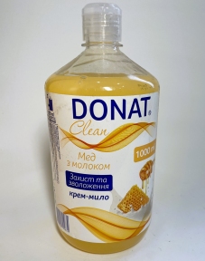 Мило рідке DONAT Мед з Молоком 1 л фліп-топ (16 шт/ящ)