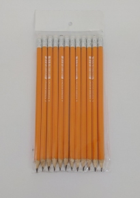Олівець чорнографітний KLERK з гумкою; HB, кол. корп жовтий