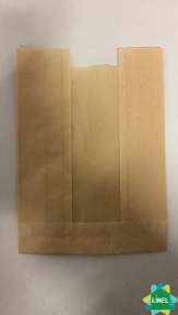 Пакет бумажный коричневый 140х60х210 с окном 50 мм (1000шт/уп)(ЧИАБАТА)