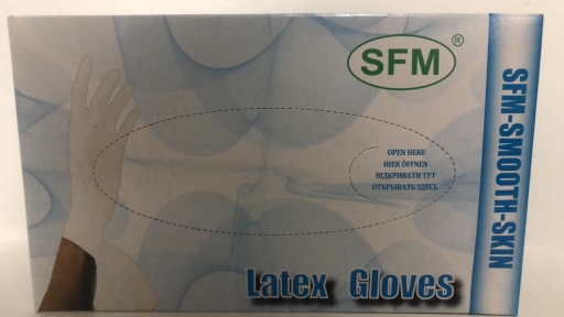 Рукавички латексні S 100 шт. SFM  (534421)