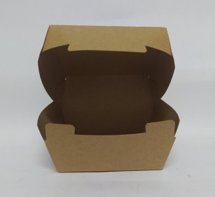 Коробка паперова для бургера КРАФТ  94*94*70 мм (25 шт/пак)(6 пак/ящ)
