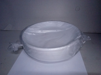 Тарілка 20,5 см біла (100 шт.) (43165) (30 пак/ящ)