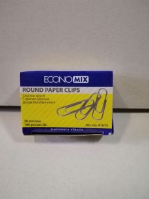 Скріпка 28 мм кругла Economix, 100шт.