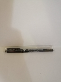 Маркер перманентний двостор., кол., чорн., товщ лінії 0,5-1 мм, KLERK (10шт/пак)