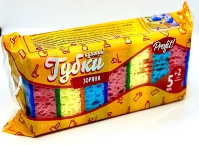 Губки кухонні (5+2 шт) (95*65*35) пориста ЗОРЯНА TM 
