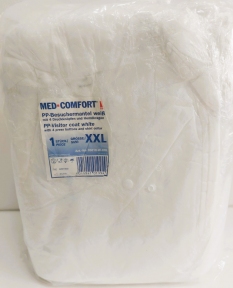Халат MED COMFORT + на кнопках XXL (50 шт/пач) білий