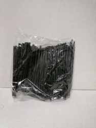 Трубочки Фреш (6,8 мм) прямі чорні 21 см (500 шт.)  (25557)