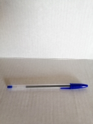 Ручка кулькова KLERK 0,7 мм. Корпус прозорий, пише синім ( 50 шт. пач.)