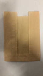 Пакет паперовий коричневий 140х60х210 з вікном 50 мм (1000шт/уп) ЧІАБАТА (57)