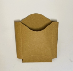 Упаковка для картоплі фрі маленька  крафт/крафт 115*110 мм (50/1000)