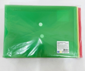 Папка-конверт А5 прозора на кнопці Economix, 180 мкм, фактура 