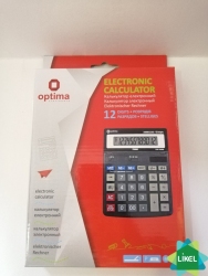 Калькулятор настільний Optima, 12 розрядів, розмір 200*150*27 мм великий