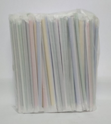 Трубочки Фреш (6,8 мм.) кольорові в інд. упак. 21 см (300 шт)(15 пак/ ящ)