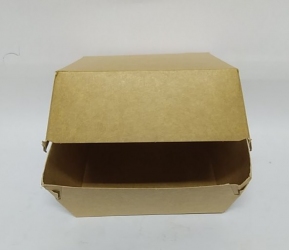 Коробка паперова для бургера КРАФТ/ КРАФТ 118*118*86 мм( 80/480)