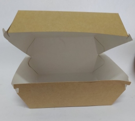 Коробка паперова для бургера КРАФТ  130*130*80 мм (500 шт/ящ)