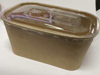 Контейнер паперовий для салату 1000 мл. прямокутний-овал (50 шт/пак) СП