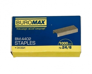 Скоби №24/6 BURUMAX, 1000 шт. ( 10 шт. пач.)