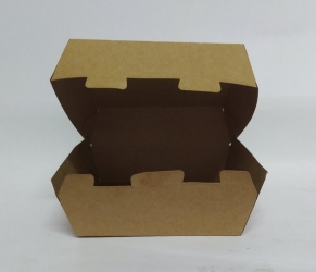 Коробка паперова для бургера КРАФТ  117*117*70 мм (25 шт/пак)(8 пак/ящ)