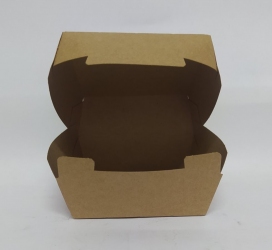Коробка паперова для бургера КРАФТ  94*94*70 мм (25 шт/пак)(6 пак/ящ)