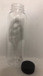 Бутылка ПЭТ 400 мл 38 мл (круглая) + крышка (черная)