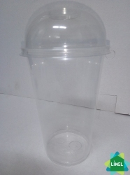 Кришка пластик. д/стакана Купол 200/300/400/500 мл. з отвором (100 шт.)(20уп/ящ)