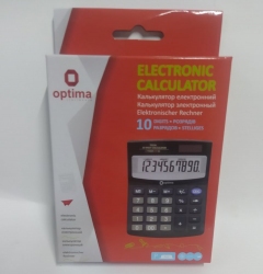 Калькулятор настільний Optima, 10 розрядів, розмір 125*100*27 мм