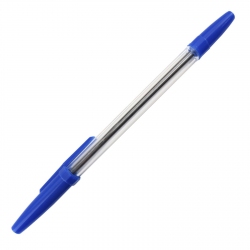 Ручка кулькова KLERK 0,7 мм. Корпус прозорий, стрижень синій ( 50 шт. пач.)