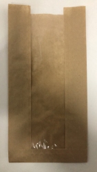 Пакет паперовий бурий 290х140х50/60 з вікном, (без друку) (100шт/уп) (67)