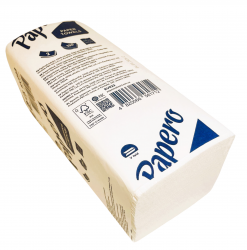 Полотенца бумажные  V-сложения  2-х сойные  белые  целлюлозные   PAPERO  (RV023) (20шт/ящ)