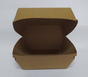 Коробка паперова для бургера КРАФТ  110*110*80 мм (600 шт/ящ)