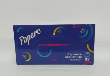 Серветка косметична Papero 210*200 2 шар. (150 л.) пенал (30 пач/ящ) (NF001)