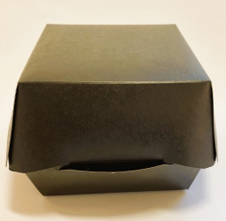 Коробка паперова для бургера ЧОРНА ламінована 125*125*90 мм(50шт/300) СП