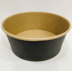 Контейнер паперовий для салату 750 мл. КРАФТ-ЧОРНИЙ (d 150) (50шт/пак) (6 пак/ящ) СП