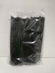 Трубочки Гофра (4,8 мм) чорні 21 см (200 шт.) ( 60 пак/ящ) (25202)
