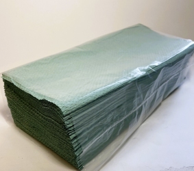 Рушники паперові V-складення 230*250 мм 150л. МАЛИН зелені (25 пач/ящ)