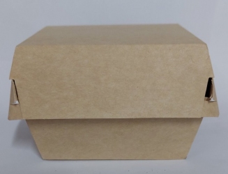 Коробка паперова для бургера КРАФТ/КРАФТ  95*95*75 мм (90 шт/пак)(6 пак/ящ) 13930