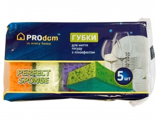 Губки кухонні (5 шт) (98*68*35 ) крупнопориста  PerfectSponge PRODom (80 пач/ящ) 