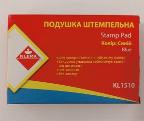 Подушка штемпельна 105*65 мм. синя KLERK (KL1510)