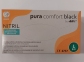 Рукавички одноразові нітріл чорні L 100 шт б/ пудри Pura Comfort Black (ПДВ 7%)(10 пач/ящ) (3,6 гр)