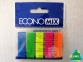 Закладки з клейким шаром 12х45 мм Economix, 100  шт., 5 неонових кольорів 